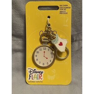 NEW Walt‎ Disney Flair White Rabbit Ears Keychain Bag Charm Good Flair Day